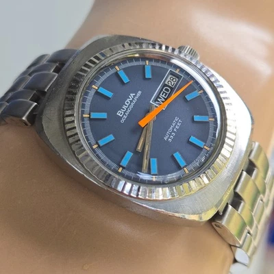 Vintage BULOVA OCEANOGRAPHER 333 feet men's automatic watch 1971 - Image 1 of 4