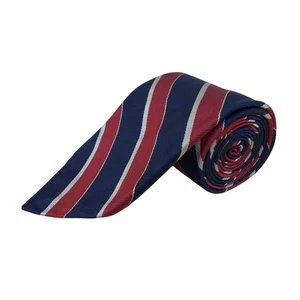 Brooks Brothers Herren rot & marineblau gestreifte Seidenkrawatte klassisch Ganzjahreskrawatte 57" - Bild 1 von 7