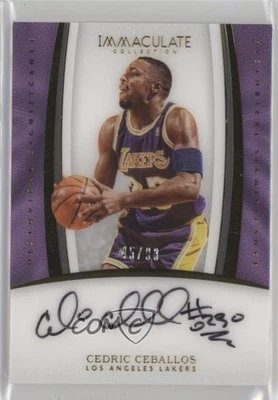 2016-17 Panini Immaculate Historical Significance /99 Cedric Ceballos #H-CC Auto - Image 1 of 2