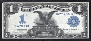 F. 233 1899 $1 ONE DOLLAR “BLACK EAGLE” SILVER CERTIFICATE NOTE UNCIRCULATED - Picture 1 of 2