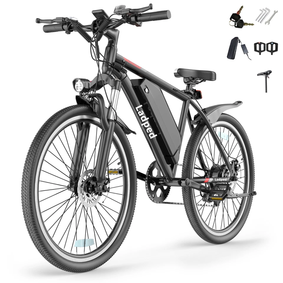 LADPED 26" Electric Bike for Adults w/Peak 750W Brushless Motor, 40Miles 22MPH - Image 1 of 4