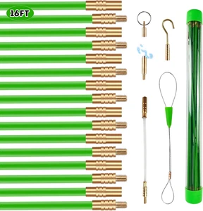 Fischband Drahtabzieher, 22 Fuß Fiberglas Angeldraht, Draht Angelwerkzeuge mit 6 Di - Bild 1 von 12