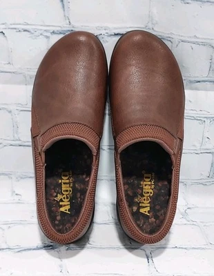 Alegria Duette 软糖鞋 38 8-8.5 码女式舒适懒人鞋休闲棕色  — 第 1/4 张图片