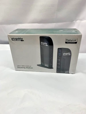 Estación de Acoplamiento de Monitor Triple USB-C Enchufable 13 en 1 *Nuevo-Sellado Foto 1 de 4