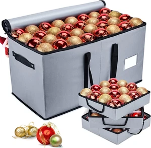 Weihnachtsschmuck Aufbewahrungsbox, Ornament Aufbewahrungsbehälter mit 8 Tabletts - Weihnachtsdeko - Bild 1 von 7