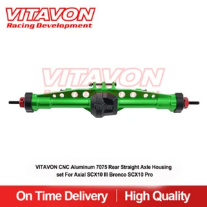 VITAVON CNC Alu7075 Rear Straight Axle Housing For SCX10 Ill Bronco SCX10 Pro - Picture 1 of 17