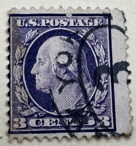 Vintage US 3 Cent George Washington Stamp| Purple New York Fancy Cancel Look! 💎 - Picture 1 of 6