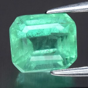💎 1.51ct 6.5x5.7mm Octágono Verde Esmeralda - Sin Calentar, Gema Colombia - Imagen 1 de 4