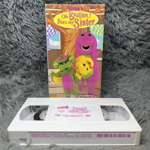 Barney’s Oh Brother! She’s My Sister VHS 1998 Children’s Barney Cartoon Film - Picture 1 of 8