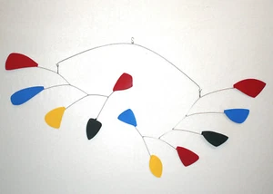Abstract Modern Primary Colors Large Hanging Mobile Painted Museum Quality New - Picture 1 of 1