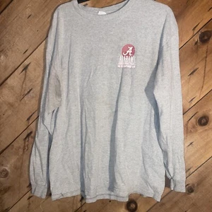 Alabama Crimson Tide Men M 2010 Bcs Championship Game Long Sleeve Gray T-Shirt - Picture 1 of 8