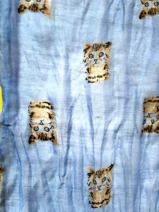 Bufanda para gato - Bufandas de seda con estampado satinado en bloques de colores dulces para mujer - azul - Imagen 1 de 7