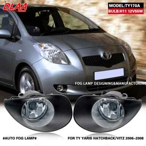 2Pcs Front Fog Lights Assembly w/ Clear Lens Grills Bumper For Toyota Ativ - Picture 1 of 6