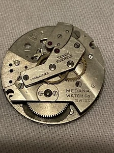 Medana MST 377 Uhrwerk Reparatur Teile Ersatzteile 7 Jewels Schweizer Uhrmacher - Bild 1 von 7