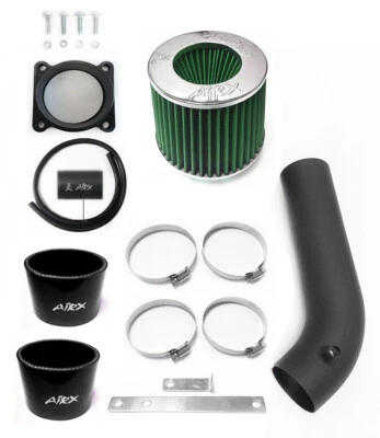 Kit de admisión de aire AirX Racing recubierto negro-verde para Nissan 350Z 2003-2006 3,5 L V6 Foto 1 de 2