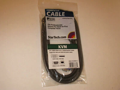 STARTECH 6 FT 2-IN-1 USB KVM CABLE SVUSB2N1_6 - Image 1 of 4