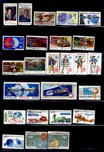 1975 COMMEMORATIVES 25 Stamps #1553-80 US Set Used - Picture 1 of 3