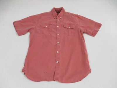 Reyn Spooner Shirt Mens Small Pink Solid Linen Blend Button Up Short Sleeve - Image 1 of 4