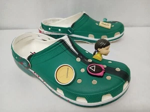 Crocs Men's Squid Game Classic Clogs 210224-90H Green Multicolor Sz 11 - Picture 1 of 10