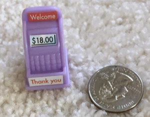 Barbie doll CASH register mini EUC lavender purple store shop restaurant diorama - Picture 1 of 8