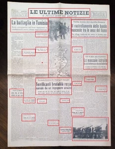 WW2 - COSENZA UND VIBO VALENTIA BORBANDATE 60 TOTE 124 VERWUNDETE DEL13-04-1943 N.1867 - Bild 1 von 1