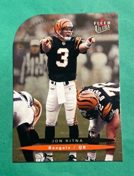 JON KITNA 2003 Ultra Platinum Medallion #94 DIE CIT /100 PARALLEL BENGALS - Image 1 of 2