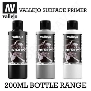 Rango de imprimación de superficie Vallejo 200 ml blanco gris negro gama completa envío rápido - Imagen 1 de 4