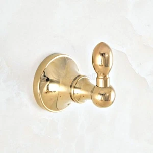 Gold Color Brass Bathroom Robe Hooks Towel Rack Coat Hat Hook Door Wall Hanger - Imagen 1 de 6