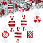 Riesige rot & weiß glitzer Süßigkeitenstock süß Weihnachtsbaum Display Anhänger Dekor
