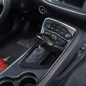 For Dodge Challenger/Charger 2015+ Carbon Fiber Gear Shift Knob Decor Cover Trim - Bild 1 von 6