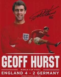 Geoff Hurst Hand Signed 8x10 Photo Autograph 1966 World Cup Goalscorer England 8 - Picture 1 of 2