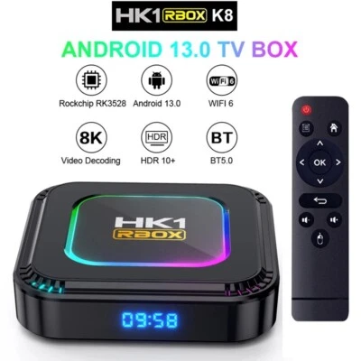 2025 Android 13.0 TV Box 16/32/64GB HD Media Player 8K 2.4G/5GHz WIFI Bluetooth - Image 1 of 4