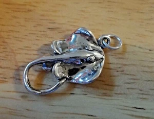 Plata de ley 3D 20x20mm 3,3 g manta de mar raya ¡Dije! - Imagen 1 de 5