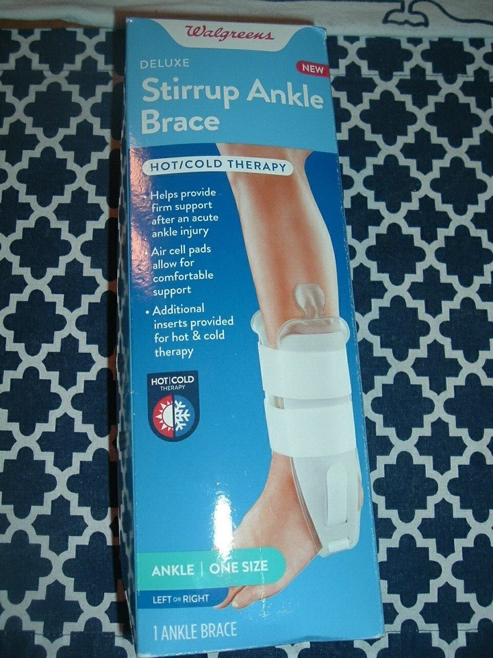 WALGREENS ESTRIBO DE LUJO TOBILLERA TERAPIA DE FRÍO/CALOR-1 APARATO ORTOPÉDICO-TALLA ÚNICA Foto 1 de 1
