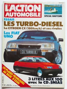 L'Action Automobile n°267 mai 1983 CITROËN CX FIAT UNO PEUGEOT 505 RENAULT 20/3 - Afbeelding 1 van 1