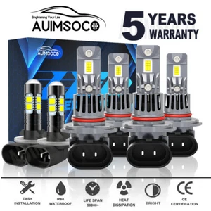 For Chevy C2500 C3500 Base LS Cab Pickup 1999-2000 LED Headlight Fog Light Bulbs - Picture 1 of 16