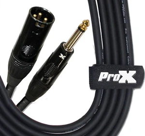 PROX XC-PXM10 10-FOOT 1/4" TRS TO XLR3M UNBALANCED INTERCONNECT AUDIO CABLE - Picture 1 of 5