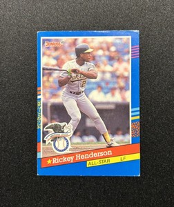 Rickey Henderson 1991 Donruss All-Star ERROR CARD #53 (no period after INC)