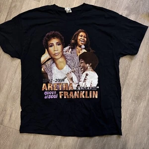 Aretha Franklin 1942- 2018. Black Shirt. XL. - Picture 1 of 5