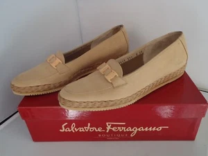 Zapatos de becerro Salvatore Ferragamo Giannetta Deserto Nabuck talla 8 AA - Imagen 1 de 9