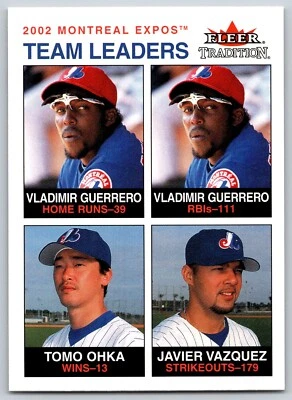 Montreal Expos 2003 Fleer Tradition Team Leaders #18 Vladimir Guerrero - Image 1 of 2