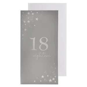 Argento Compleanno Portafoglio E Busta - 18th Compleanno - Foto 1 di 1