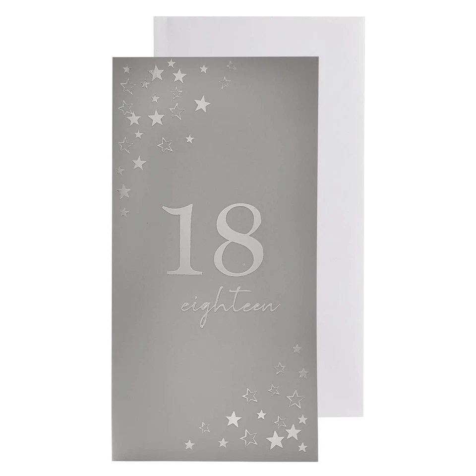 Argento Compleanno Portafoglio E Busta - 18th Compleanno - Immagine 1 di 1