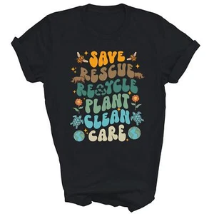 Save Bees Rescue Animals Recycle Earth Day Unisex Shirt Gift - Picture 1 of 5