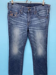 Jeans True Religion 36x34 Hechos en EE. UU. Bobby Grueso Punto Pesado Herradura Logo - Imagen 1 de 14
