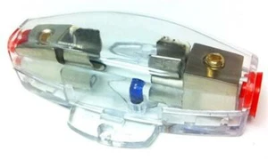 4/8 GAUGE Platinum AGU Fuse Holder w BLUE LED INDICATOR: Car Audio & Electrical - Picture 1 of 3