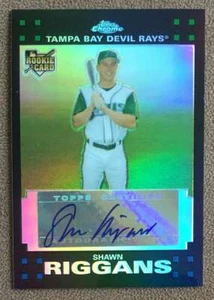 Shawn Riggans 2007 Topps Chrome Rookie Autograph Refractor #340 /500 Tampa Rays - Picture 1 of 2