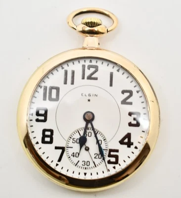 Reloj Bolsillo 1911 E. Howard Co. Grado Ferroviario Cara Abierta Lleno de Oro #WATCH386 Foto 1 de 4