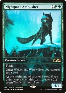 Magic The Gathering English Nightpack Ambusher (exclusivo de la convención 2019) casi nuevo promociones en papel de aluminio: medios - Imagen 1 de 1