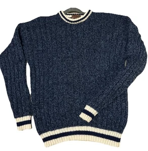 AUTHENTIC ISSUE 90 Vintage Blue/White Wool Blend Sweater XL - Picture 1 of 7
